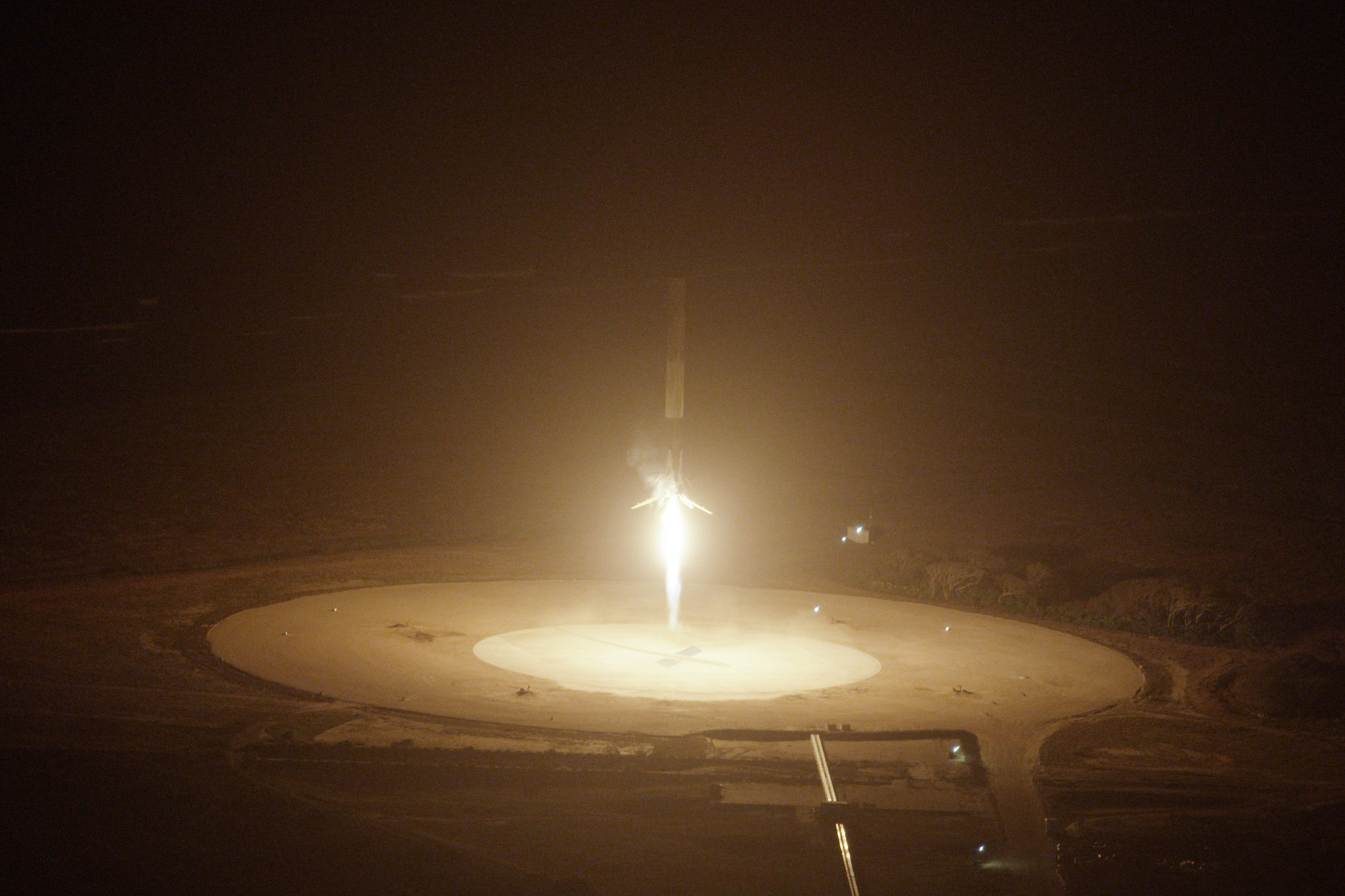 First orbital-class booster landing